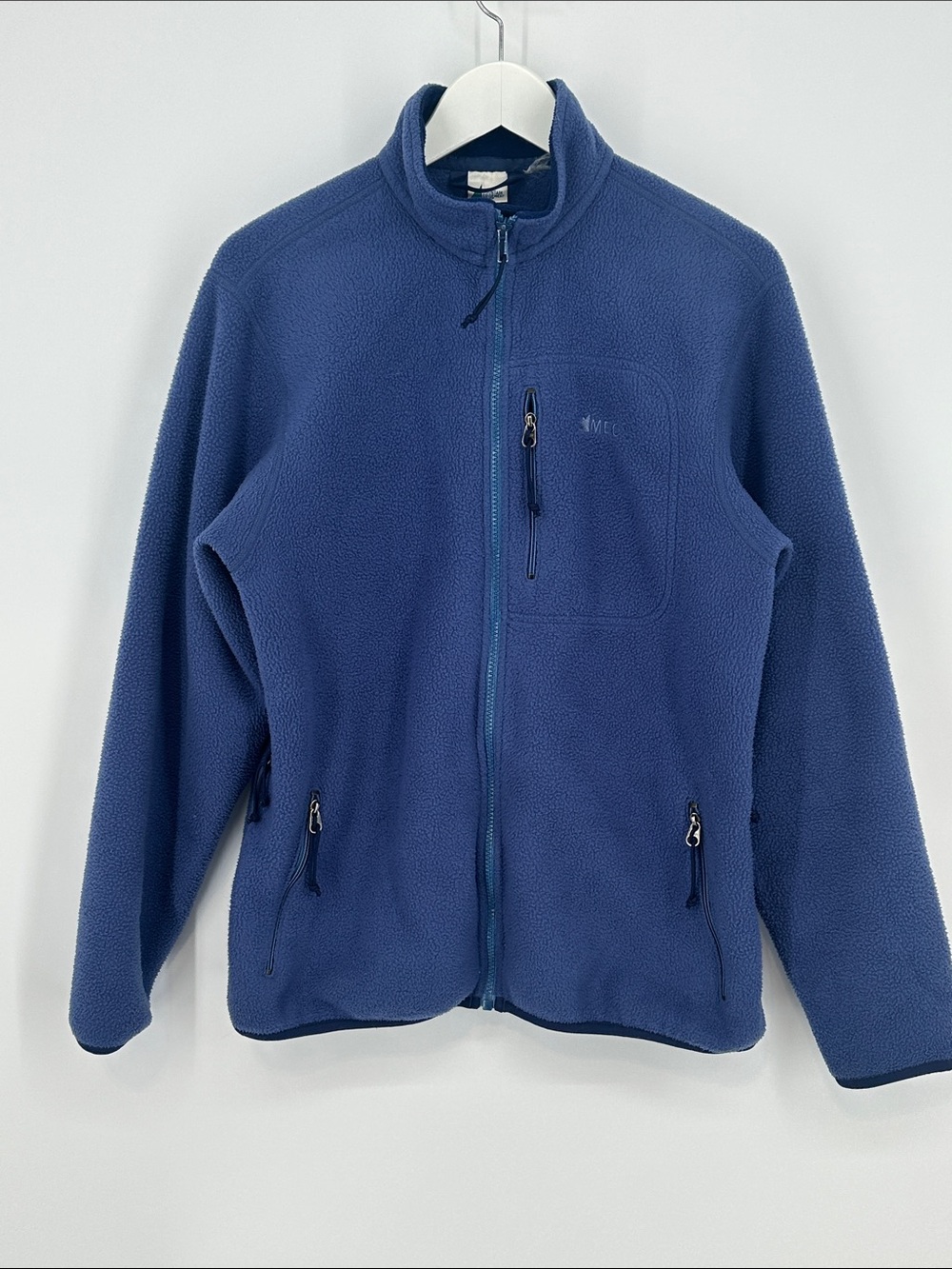MEC Men's Blue Full-Zip Fleece Jacket - Made in Canada